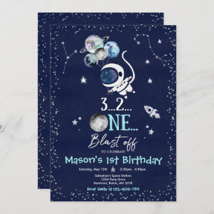 Invitation Fête d'anniversaire de l'espace extra-atmosphériqu
