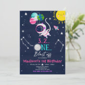 Invitation Fête d'anniversaire de l'espace extra-atmosphériqu (Debout devant)