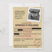 Invitation fête d'anniversaire de l'espion (Devant)