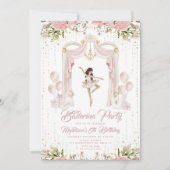 Invitation Fête d'anniversaire de l'étape du centre brownette (Devant)