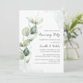 Invitation Fête d'anniversaire de l'Eucalyptus moderne (Debout devant)