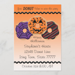 Invitation Fête d'anniversaire de l'Halloween Bake 5x7