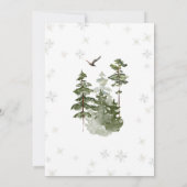 Invitation Fête d'anniversaire de l'hiver de l'onderland Forê (Dos)