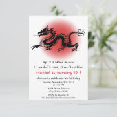 Invitation Fête d'anniversaire de l'homme traditionnel (Debout devant)