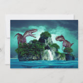 Invitation Fête d'anniversaire de l'île de Dinosaur (Dos)