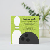 Invitation Fête d'anniversaire de Lime Green Pin Pals (Debout devant)