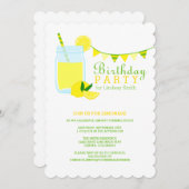 Invitation Fête d'anniversaire de limonade (Devant / Derrière)