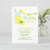 Invitation Fête d'anniversaire de limonade (Debout devant)