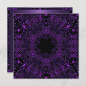 Invitation Fête d'anniversaire de l'Invitation Abstrait viole (Devant / Derrière)