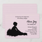Invitation Fête d'anniversaire de Little Ballerina (Devant / Derrière)