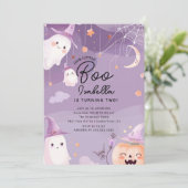 Invitation Fête d'anniversaire de Little Boo Ghost (Debout devant)