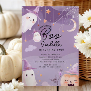 Invitation Fête d'anniversaire de Little Boo Ghost