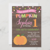 Invitation Fête d'anniversaire de Little Citrouille (Girl) (Devant)