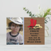 Invitation Fête d'anniversaire de Little Cowboy (Debout devant)