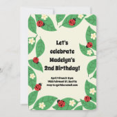 Invitation Fête d'anniversaire de Little Ladybugs (Devant)