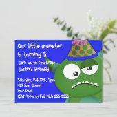 Invitation Fête d'anniversaire de Little Monster (Debout devant)