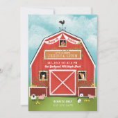 Invitation Fête d'anniversaire de Little Red Barn Farm (Devant)