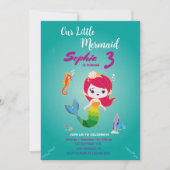 Invitation Fête d'anniversaire de Little Red Head (Devant)