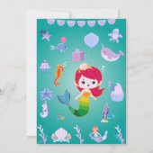 Invitation Fête d'anniversaire de Little Red Head (Dos)