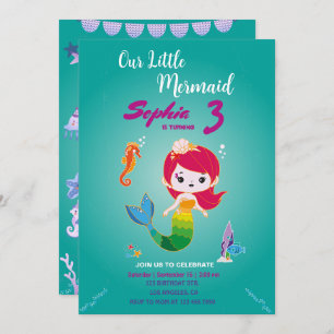 Invitation Fête d'anniversaire de Little Red Head