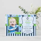 Invitation Fête d'anniversaire de Little Sailor (Debout devant)