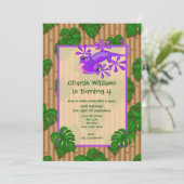 Invitation Fête d'anniversaire de Lizard (Debout devant)