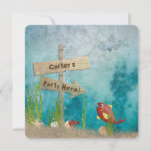 Invitation Fête d'anniversaire de l'océan (Devant)