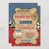 Invitation Fête d'anniversaire de l'Ouest (Devant / Derrière)