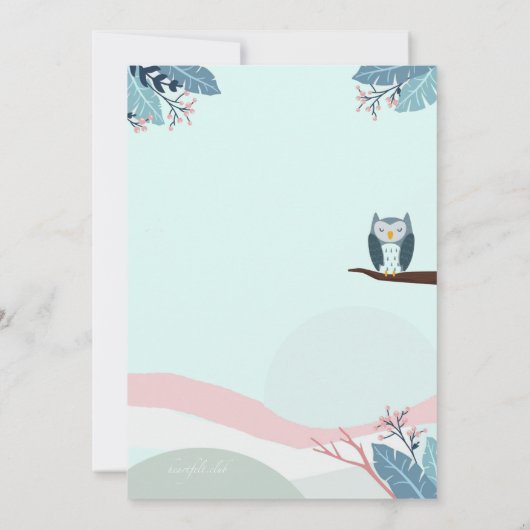 Invitation Fête d'anniversaire de l'ours Brown d'hiver (Dos)