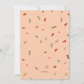 Invitation Fête d'anniversaire de l'ours d'automne (Dos)