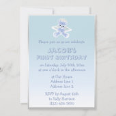 Invitation Fête d'anniversaire de l'ours en peluche (Dos)