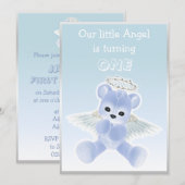 Invitation Fête d'anniversaire de l'ours en peluche (Devant / Derrière)