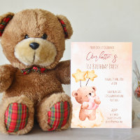 Fête d'anniversaire de l'ours en peluche rose past