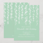 Invitation Fête d'anniversaire de l'Sweet sixteen de la Monna (Devant / Derrière)