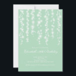 Invitation Fête d'anniversaire de l'Sweet sixteen de la Monna<br><div class="desc">Commencez votre sweet sixteen de filles à partir de droite avec notre magnifique rideau de lumières blanches sweet sixteen invitation. Notre invitation sucrée et contemporaine à 16 soirées présente des cordes de lumières blanches scintillantes qui brillent sur un arrière - plan vert menthe. Retourner l'invitation pour trouver un retour correspondant...</div>