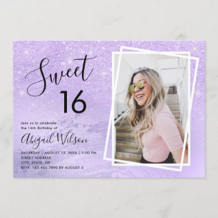 Invitation Fête d'anniversaire de l'sweet sixteen d'parties s