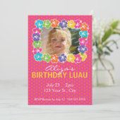 Invitation Fête d'anniversaire de Luau (Debout devant)