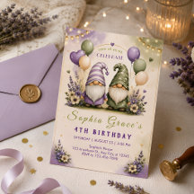 Fête d'anniversaire de lutin lavande fantaisiste
