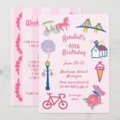 Invitation Fête d'anniversaire de Mackinac Island (Devant / Derrière)