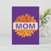 Invitation Fête d'anniversaire de maman Fleur de soleil de fl (Debout devant)