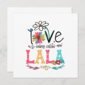 Invitation Fête d'anniversaire de Maman J'aime être appelée L (Devant / Derrière)