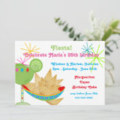 Invitation Fête d'anniversaire de Margueritas et Tapas (Debout devant)