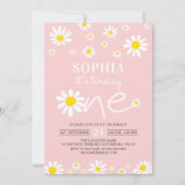 Invitation Fête d'anniversaire de marguerite Bohmian Premier  (Devant)