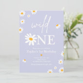 Invitation Fête d'anniversaire de marguerite Bohmian Wild Un  (Debout devant)