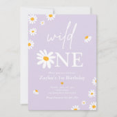 Invitation Fête d'anniversaire de marguerite Bohmian Wild Un  (Devant)