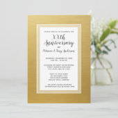 Invitation Fête d'anniversaire de mariage 50ème feuille d'or (Debout devant)