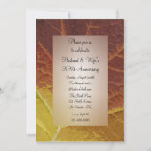 Invitation Fête d'anniversaire de mariage aux couleurs des fe (Devant)