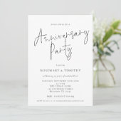 Invitation Fête d'anniversaire de mariage avec un script mini (Debout devant)