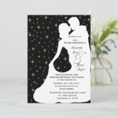 Invitation Fête d'anniversaire de mariage blanc silo de danse (Debout devant)