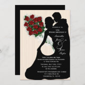 Invitation Fête d'anniversaire de mariage blanc Silo de danse (Devant / Derrière)